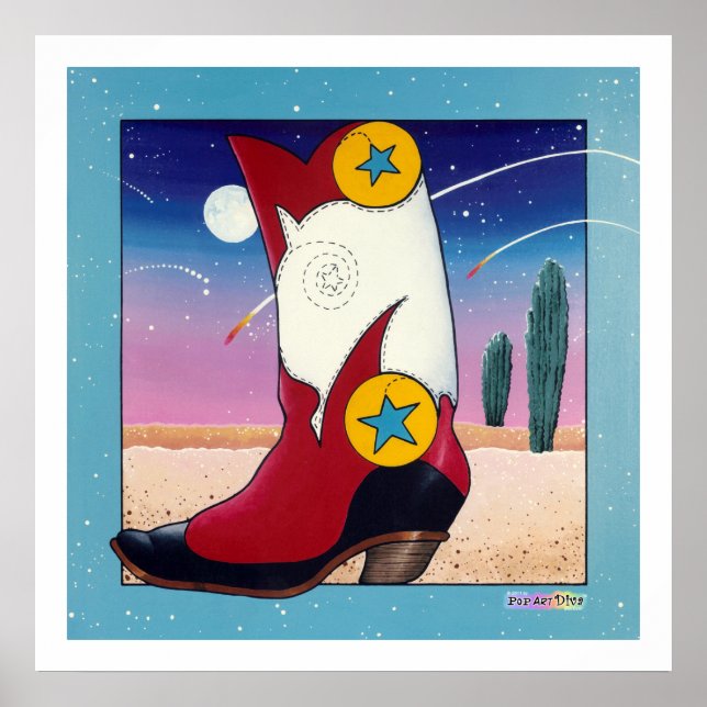 Poster, Prints - Cowboy Boot, All Dressed Up (Front)