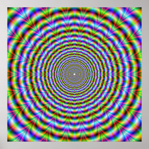 Poster  Psychedelic Neon Ripples