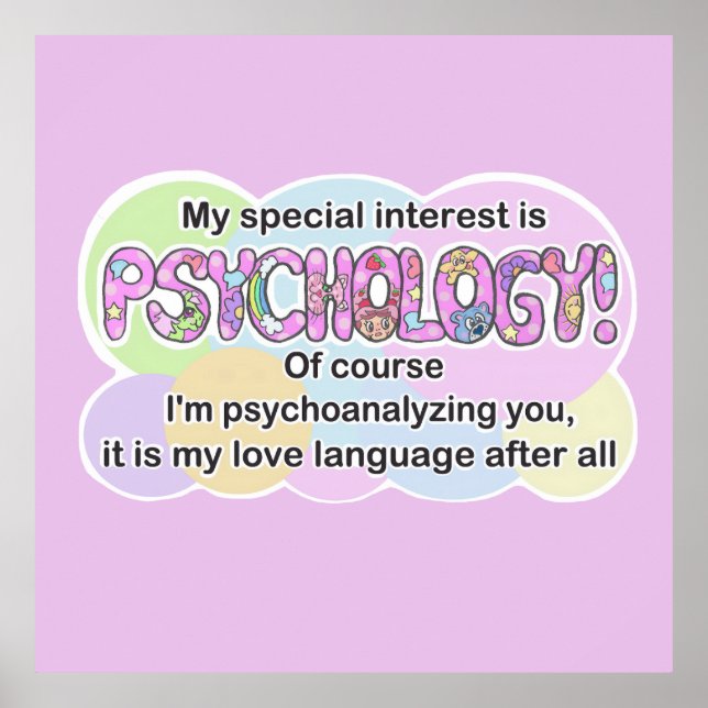 Poster Psychology Love Language (ADHD, Autistic) (Front)