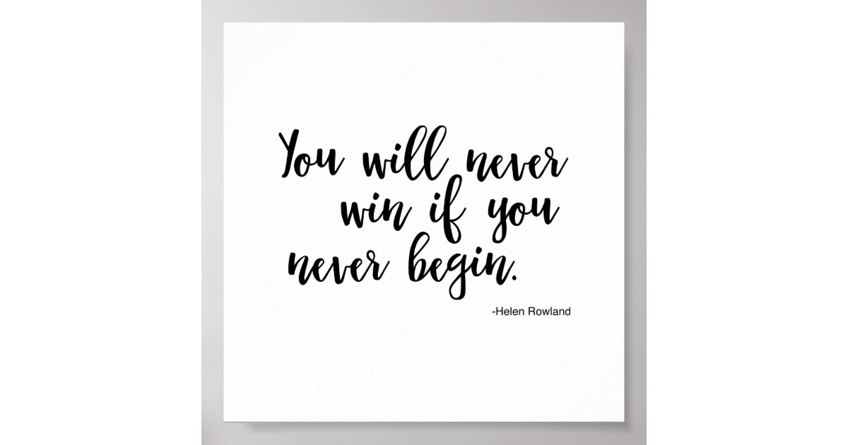 Poster Quoting Helen Rowland - Success | Zazzle
