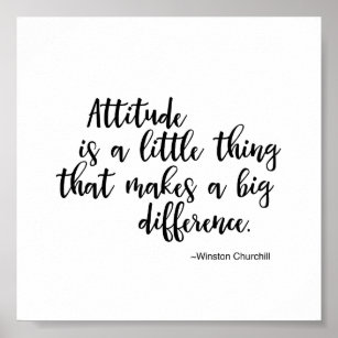Poster Quoting Winston Churchill - Attitude