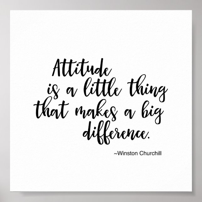 Poster Quoting Winston Churchill - Attitude (Front)