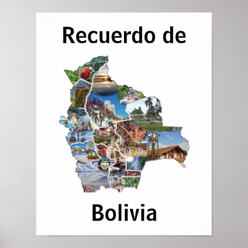 Poster recuerdo de Bolivia