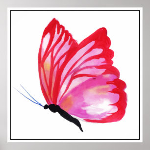 Poster-Red Butterfly Poster
