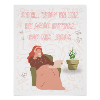Póster Relación Intensa Libros Lectura Aesthetic  Poster