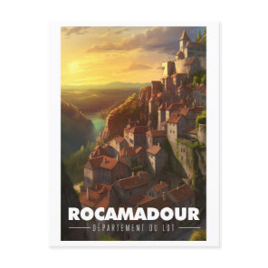Poster Rocamadour - France - Department of Lot - Postcard
