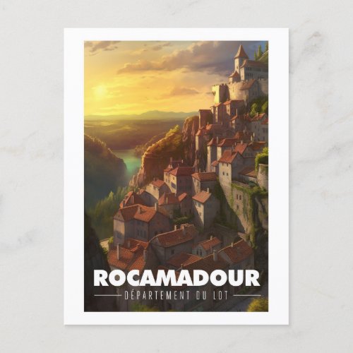 Poster Rocamadour _ France _ Department of Lot _ Postcard