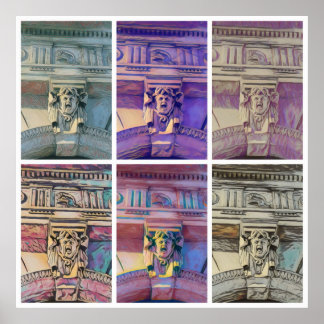 Poster Roman Street - white