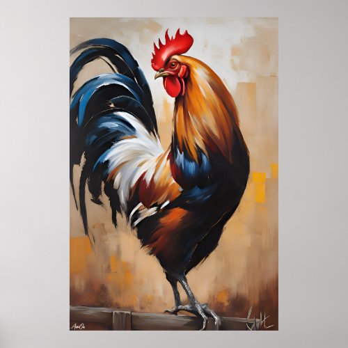 Poster  Rooster  Art