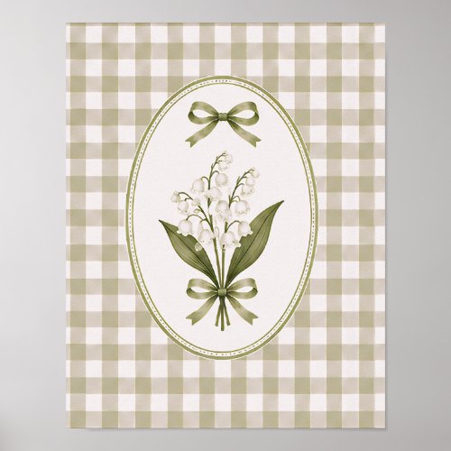 (POSTER) Rustic Bow Coquette Lily of the Valley Poster