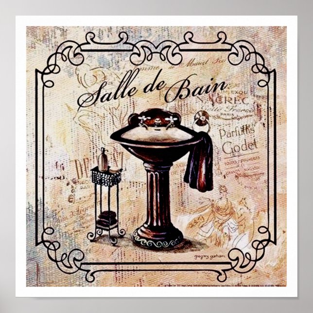 POSTER "SALLE DE BAIN" (Front)