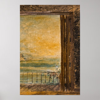 Poster - Sea View Acrylic On Wood Painting - Right