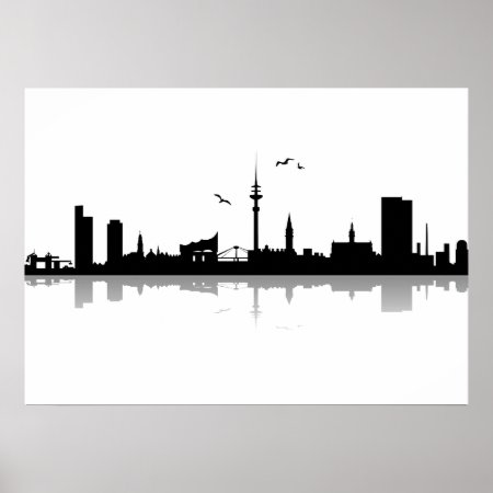 Poster Skyline Hamburg