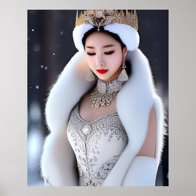 Poster Snow Queen Ai Generated art (Front)