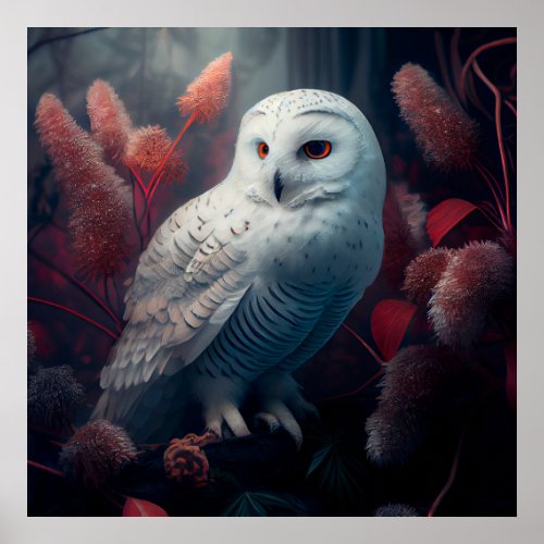 Poster snowy owl