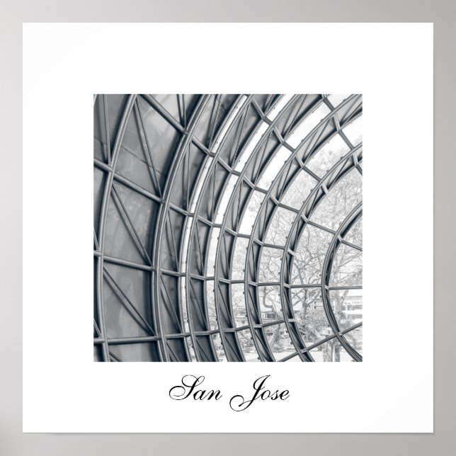 Poster square, architecture detail black and white (Front)