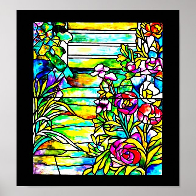 Poster-Stained Glass-Louis Tiffany 112 Poster (Front)