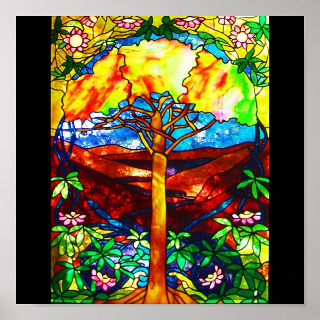 Poster-Stained Glass-Tiffany 5 Poster (Front)