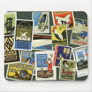 Poster Stamps Mouse Pad