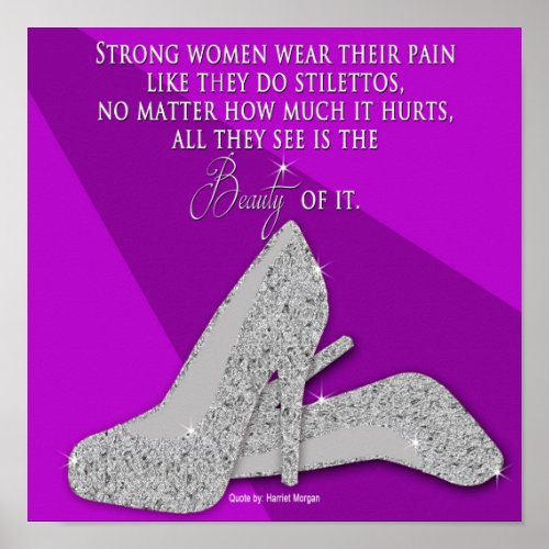 POSTER _ STRONG WOMEN _ PURPLE _ HIGH HEELS