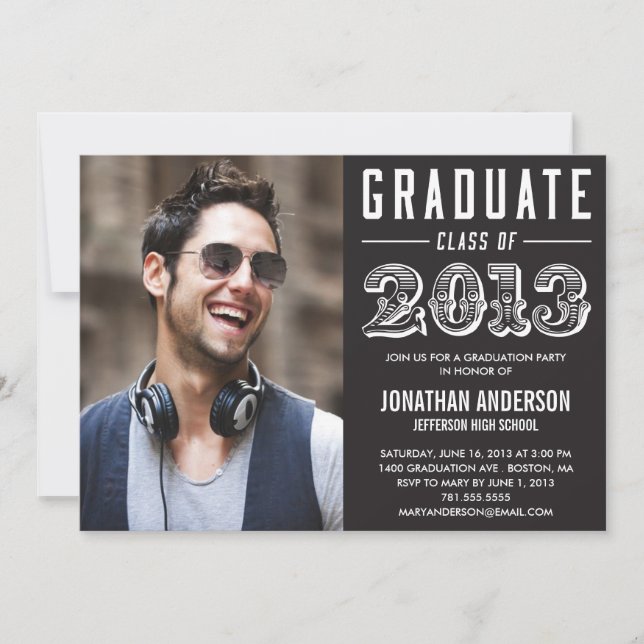 Poster Style Graduation Invitation (Front)