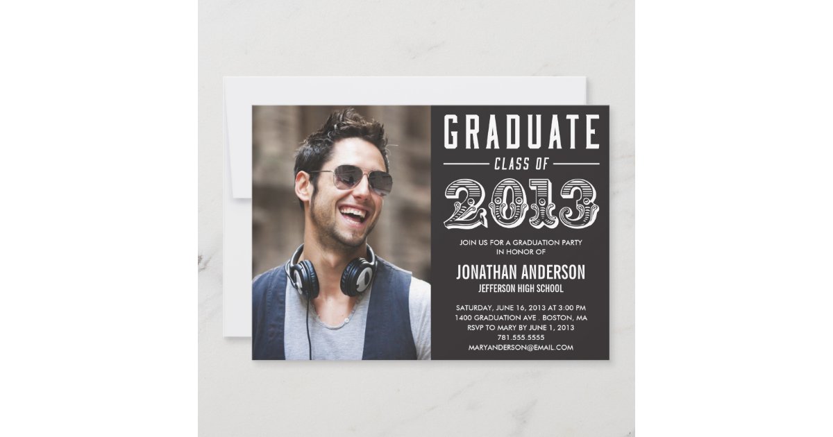 Poster Style Graduation Invitation | Zazzle