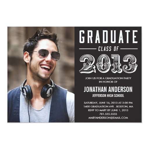 Poster Style Graduation Invitation | Zazzle