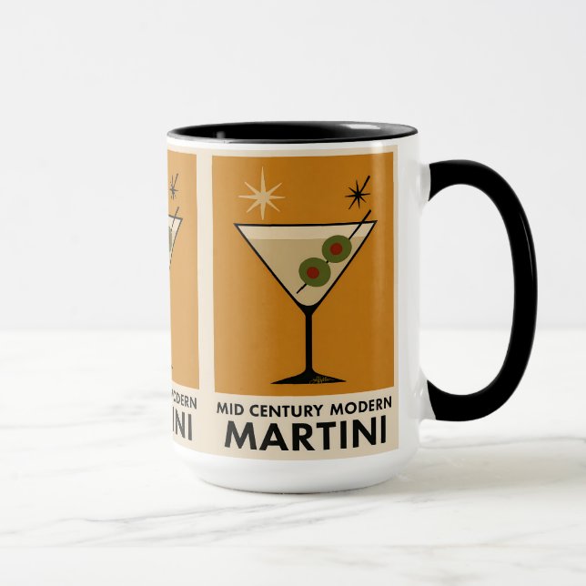 Poster Style Mid Century Modern Martini Mug (Right)