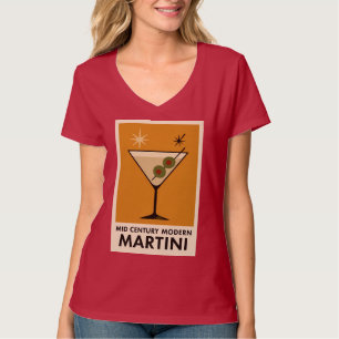 Poster Style Mid Century Modern Martini T-Shirt