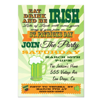 Poster Style St. Patrick's Day Party Invitation