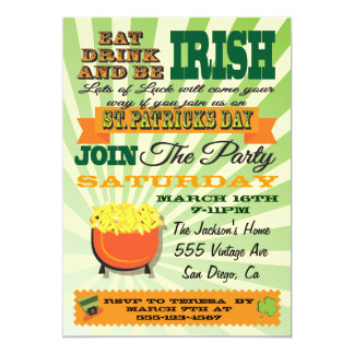 Poster Style St. Patrick's Day Party Invitation