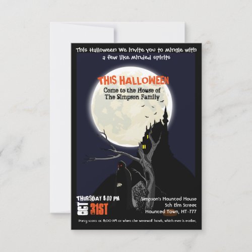 Poster_Styled Haunted House Halloween Invite