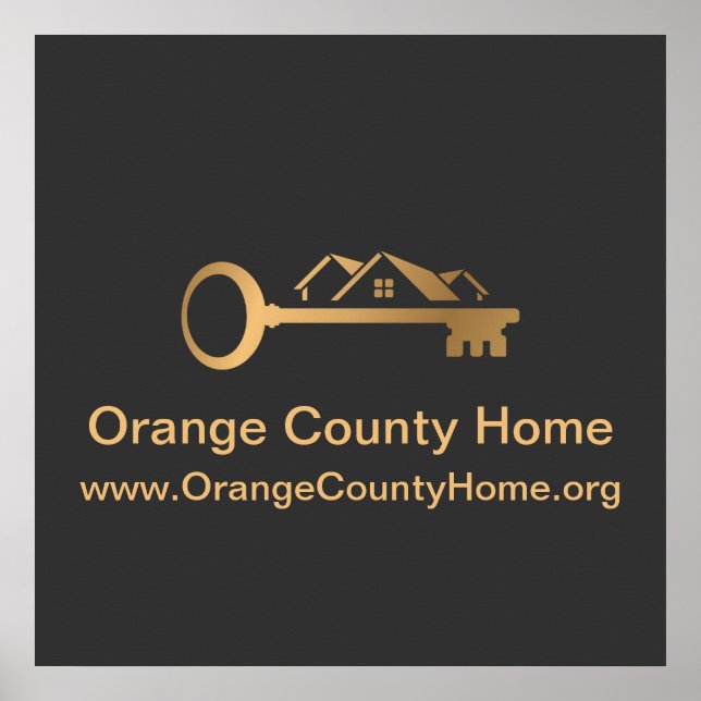 Póster Tarjeta de visita Inmobiliaria Agregar prof Poster (Front)