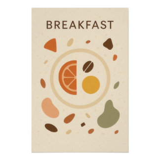 Poster Terrazzo Chic: BREAKFAST