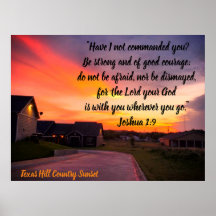 Poster Texas Sunset Scripture