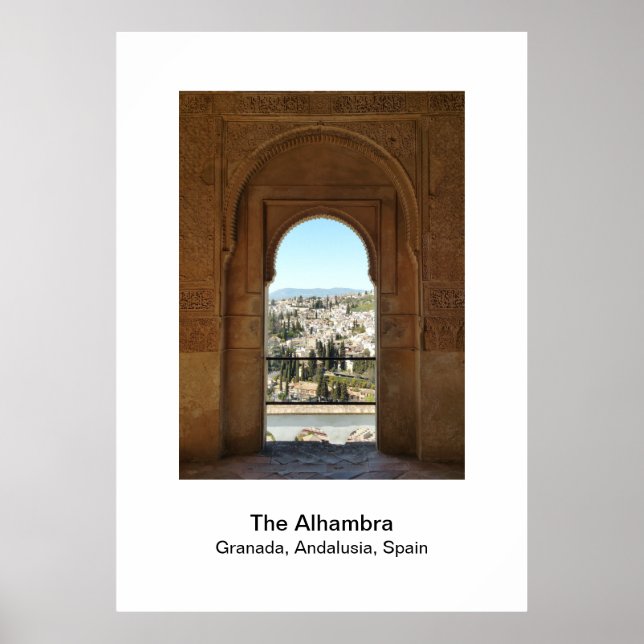 Poster - The Alhambra Granada, Andalusia, Spain (Front)