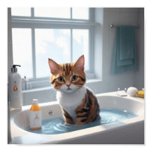poster The Cat's Ultimate Bathtub Experience