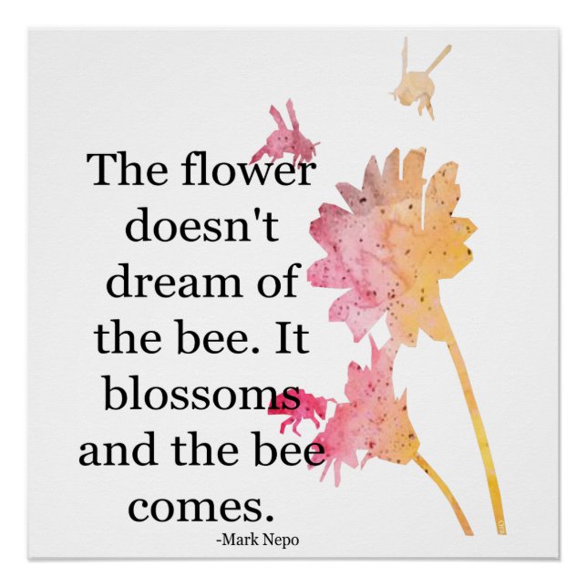 Poster The flower doesn't dream of the bee (Front)