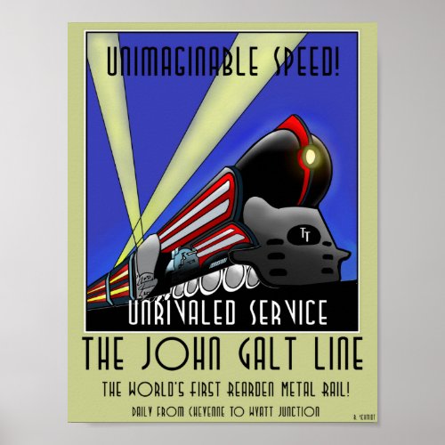 Poster _ The John Galt Line Travel Poster