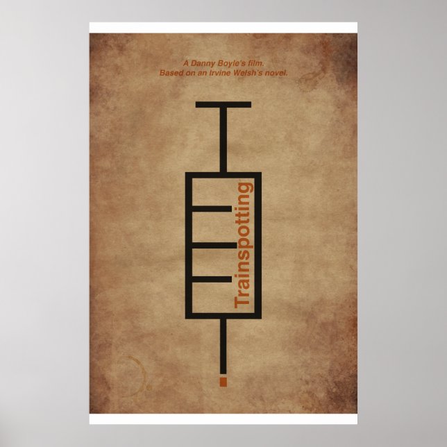 Poster Tipográfico película "Trainspotting". (Front)