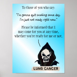 Poster to Motivate Quitting Smoking Immediately