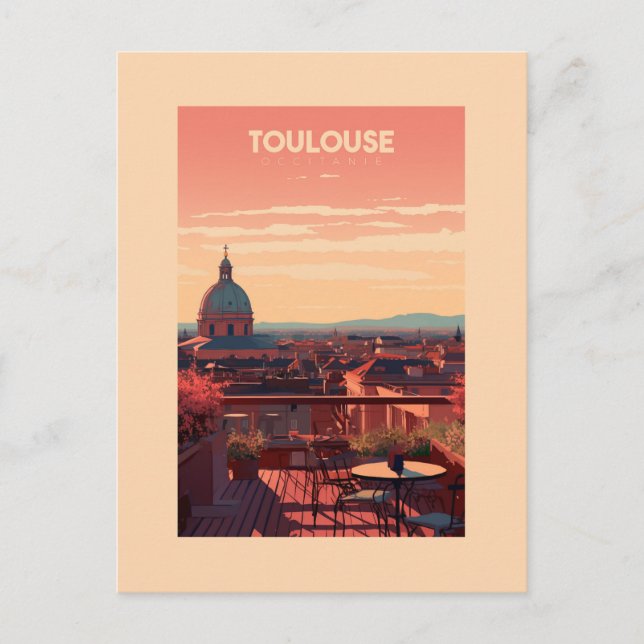 Poster Toulouse - France - illustration Postcard (Front)