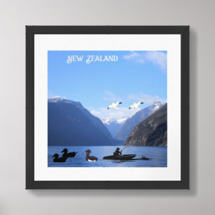 Poster "Tranquil New Zealand River Scene – Nature 