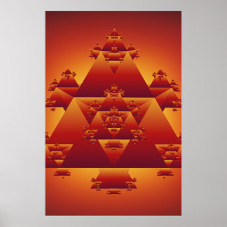 Poster: Triangle Fractal: Vector Artwork Poster