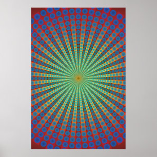 Poster: Tunnel of Spheres: Psychedelic Art Poster