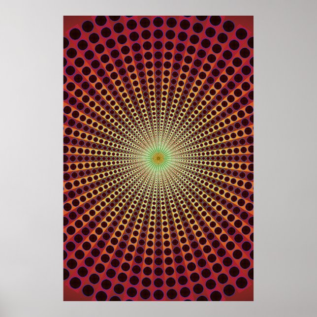 Poster: Tunnel of Spheres: Psychedelic Art Poster (Front)