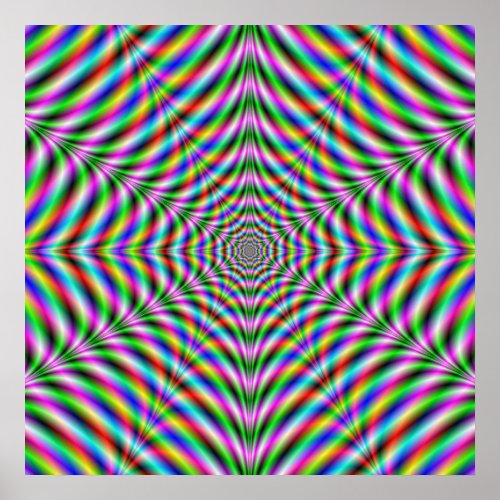 Poster  Twelve Pointed Psychedelic Web