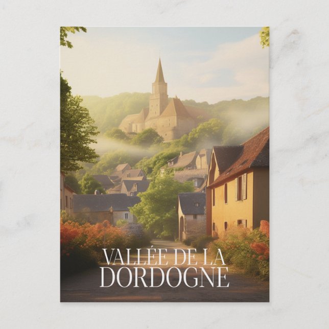 Poster - Valle de la Dordogne - 24 - illustration Postcard (Front)