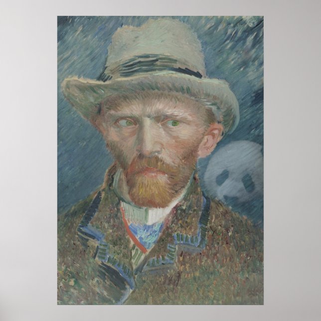 Poster: Van Gogh Self Portrait with Giant Panda Poster (Front)