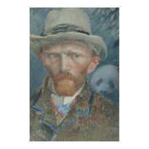 Poster: Van Gogh Self Portrait with Giant Panda